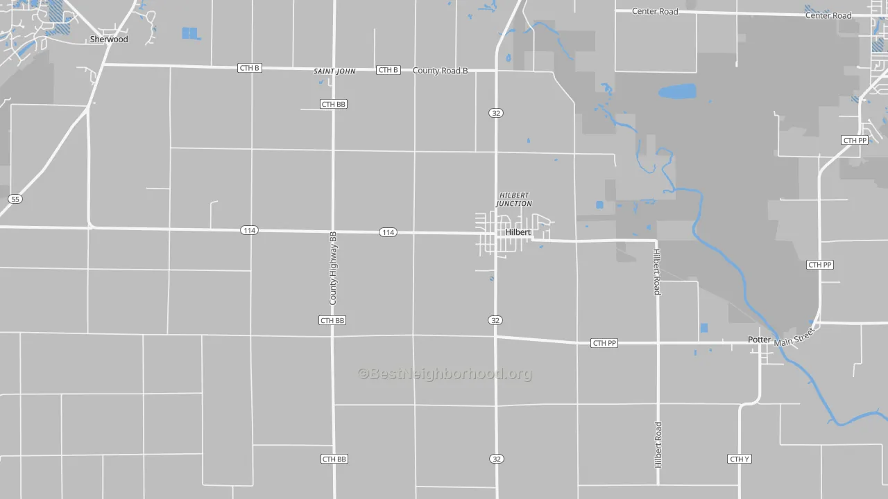 Transit Grade map of Hilbert, WI