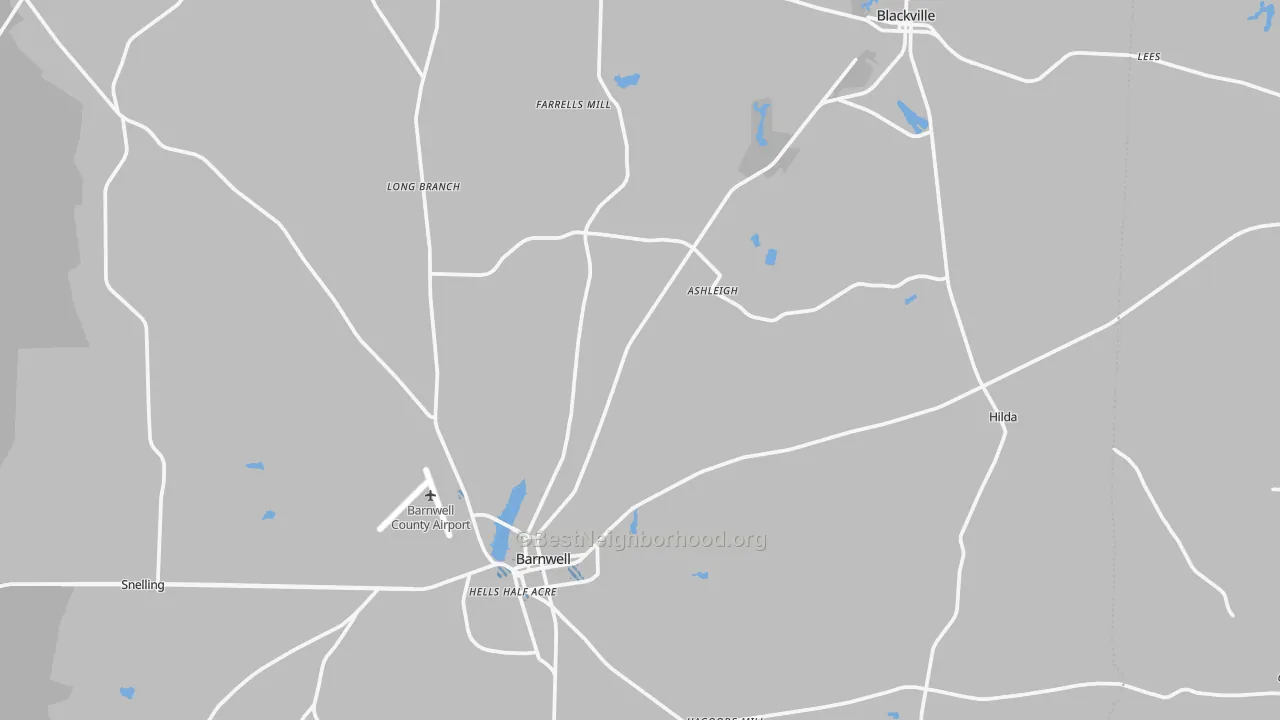 Transit Grade map of Hilda, SC