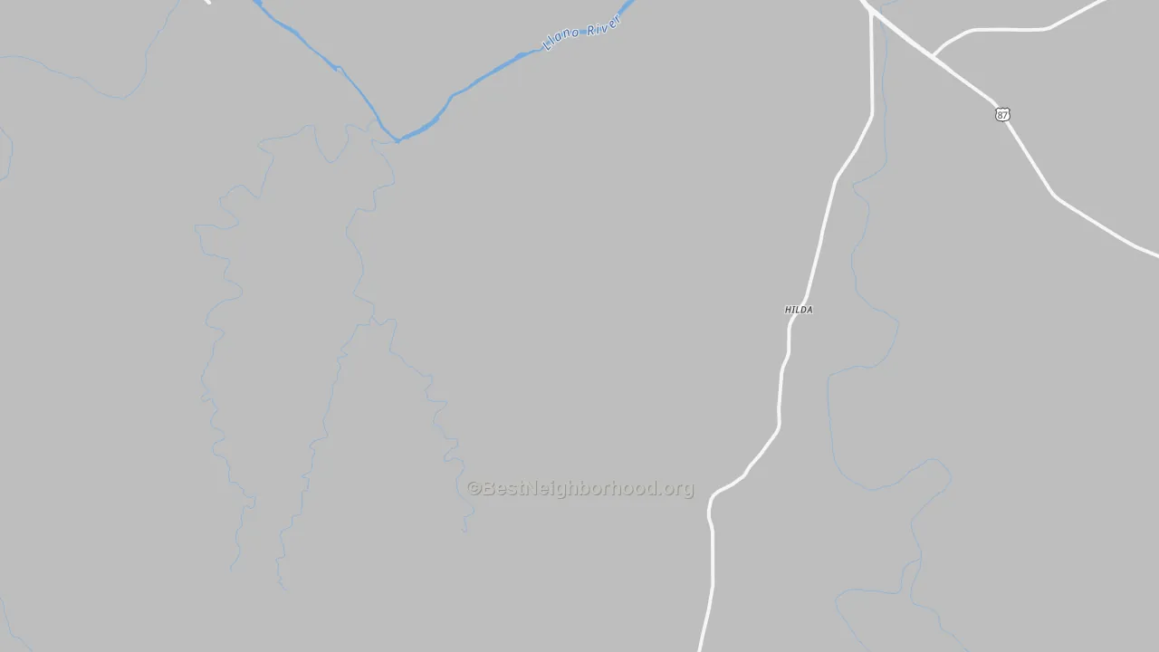 Transit Grade map of Hilda, TX