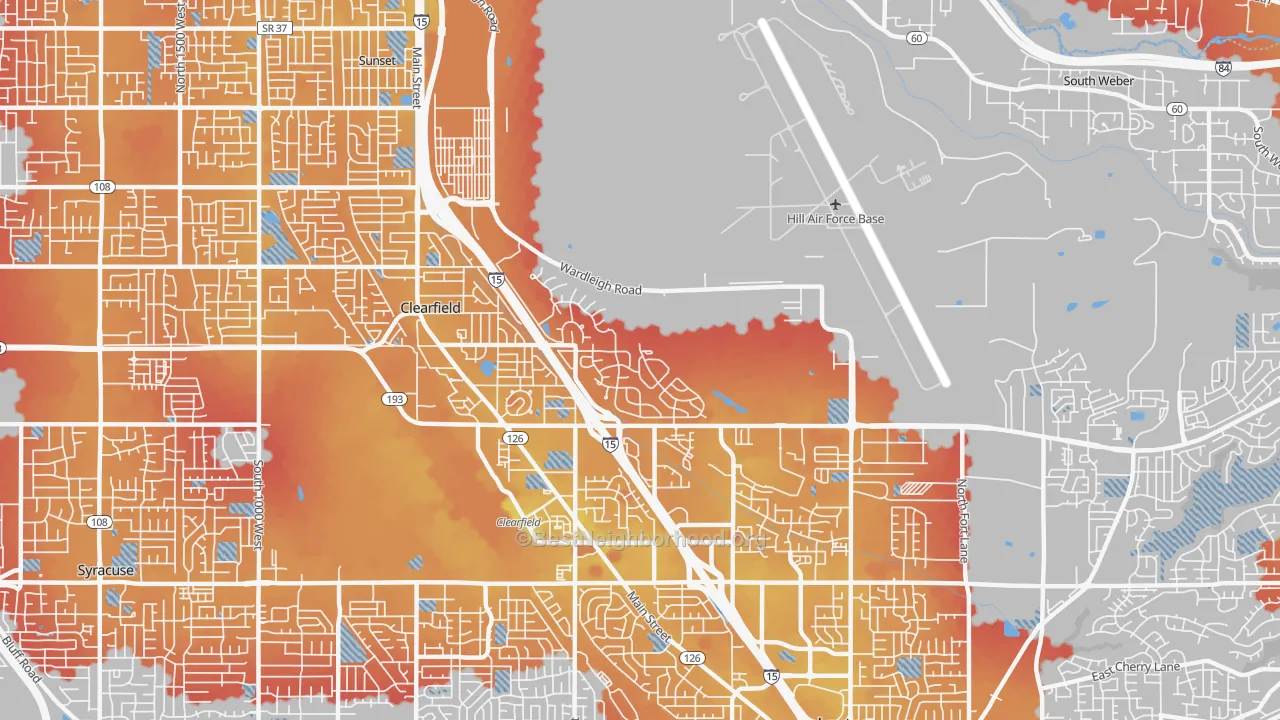 Transit Grade map of Hill Afb, UT
