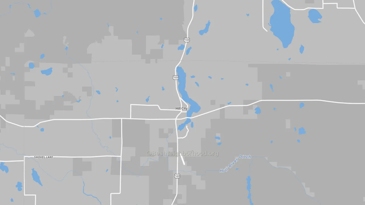 Transit Grade map of Hill City, MN