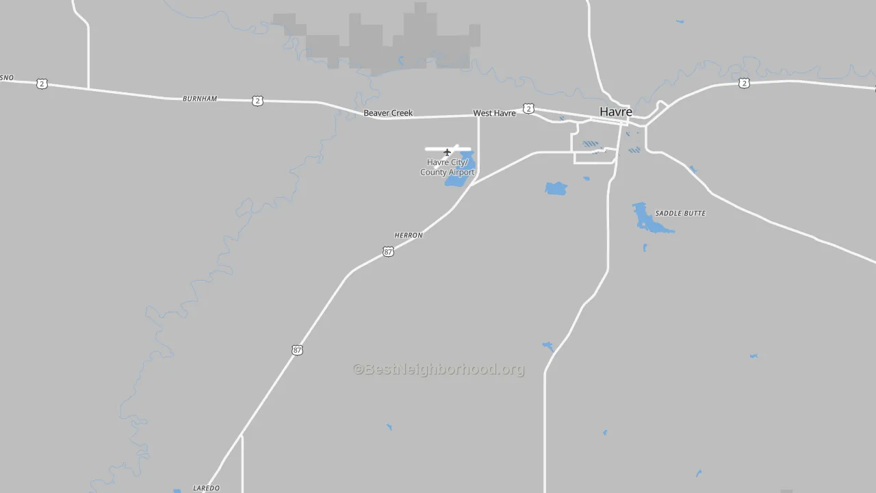 Transit Grade map of Hill County, MT