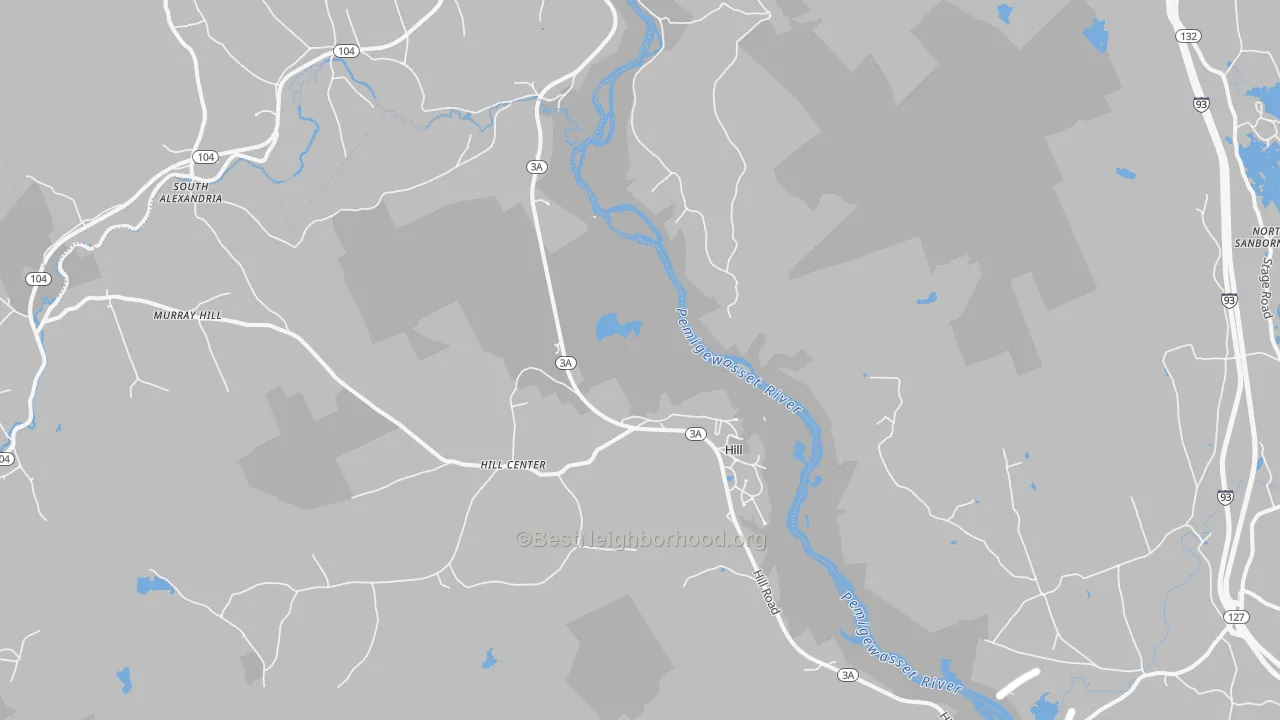 Transit Grade map of Hill, NH