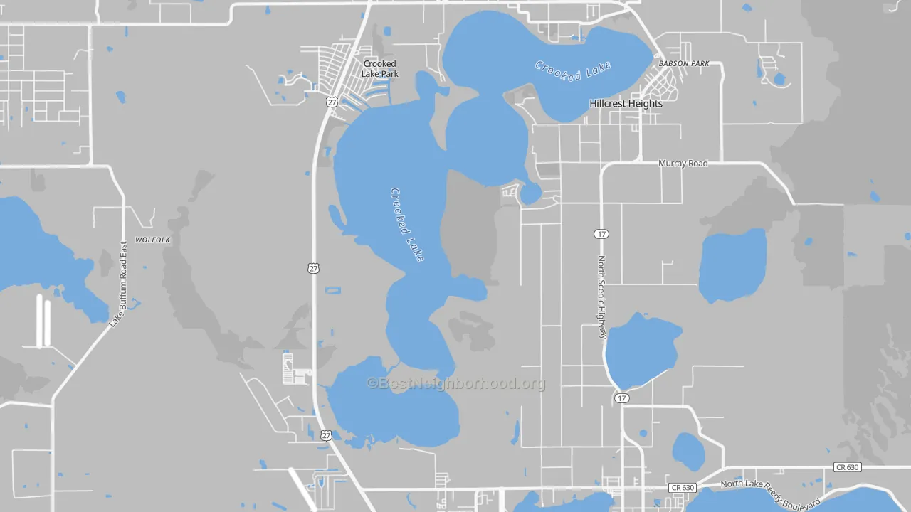 Transit Grade map of Hillcrest Heights, FL
