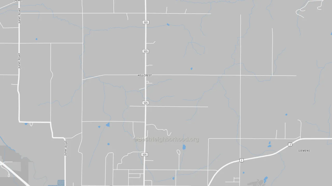 Transit Grade map of Hillcrest, MI