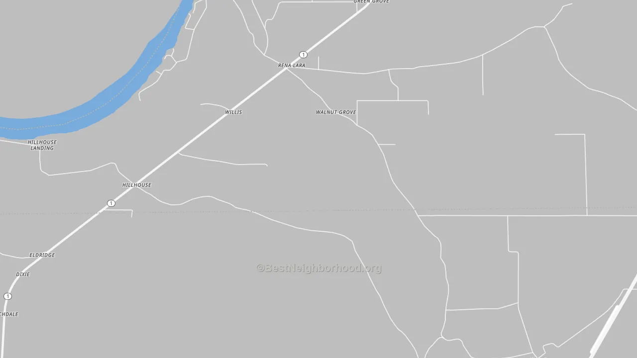 Transit Grade map of Hillhouse, MS