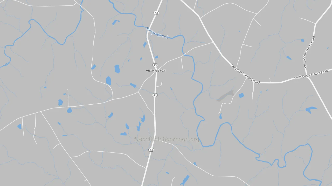 Transit Grade map of Hilliardston, NC