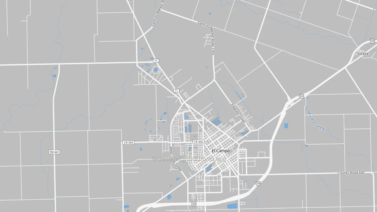 Transit Grade map of Hillje, TX