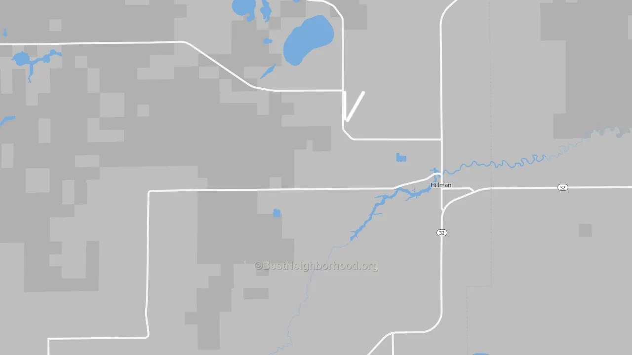 Transit Grade map of Hillman, MI