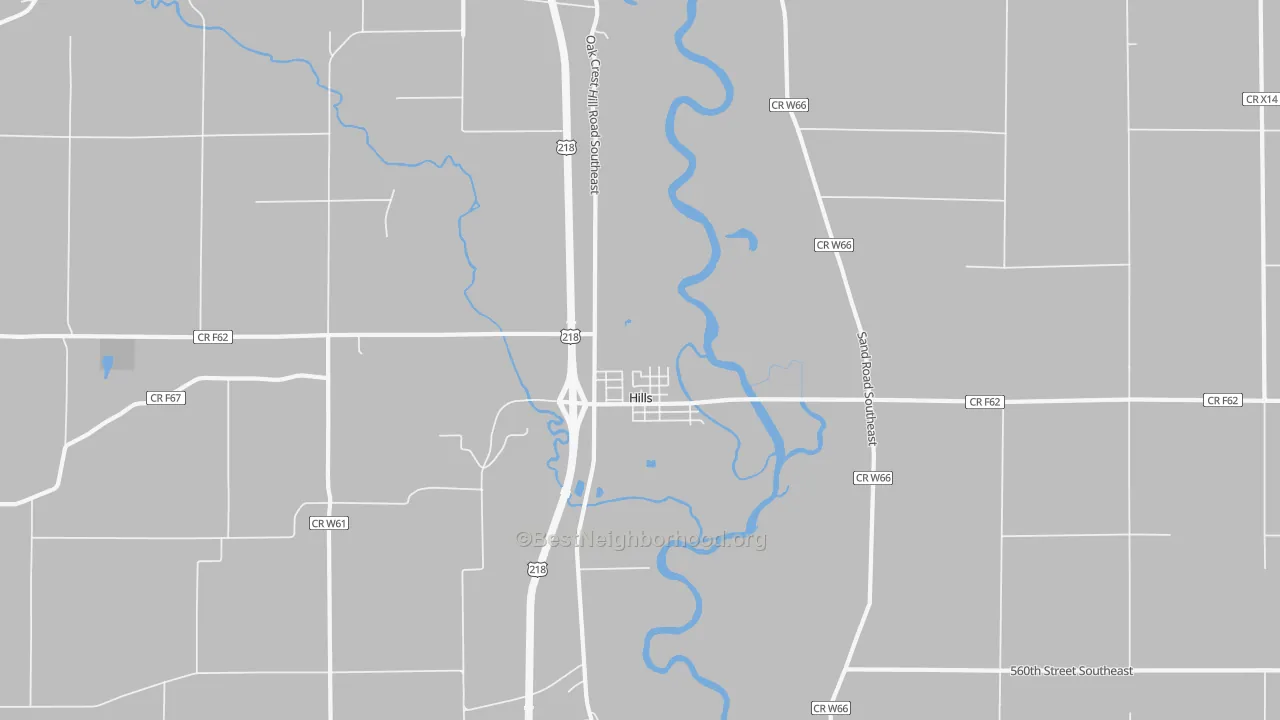 Transit Grade map of Hills, IA