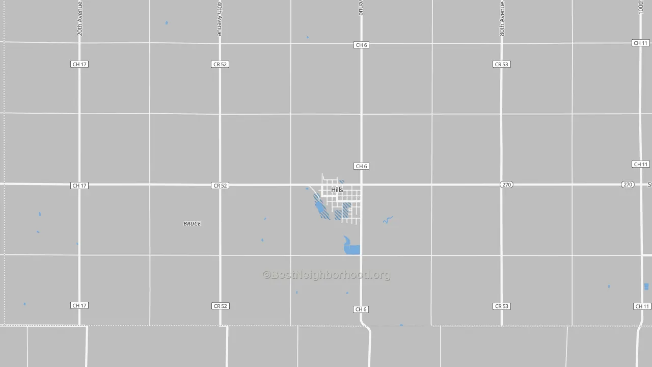 Transit Grade map of Hills, MN
