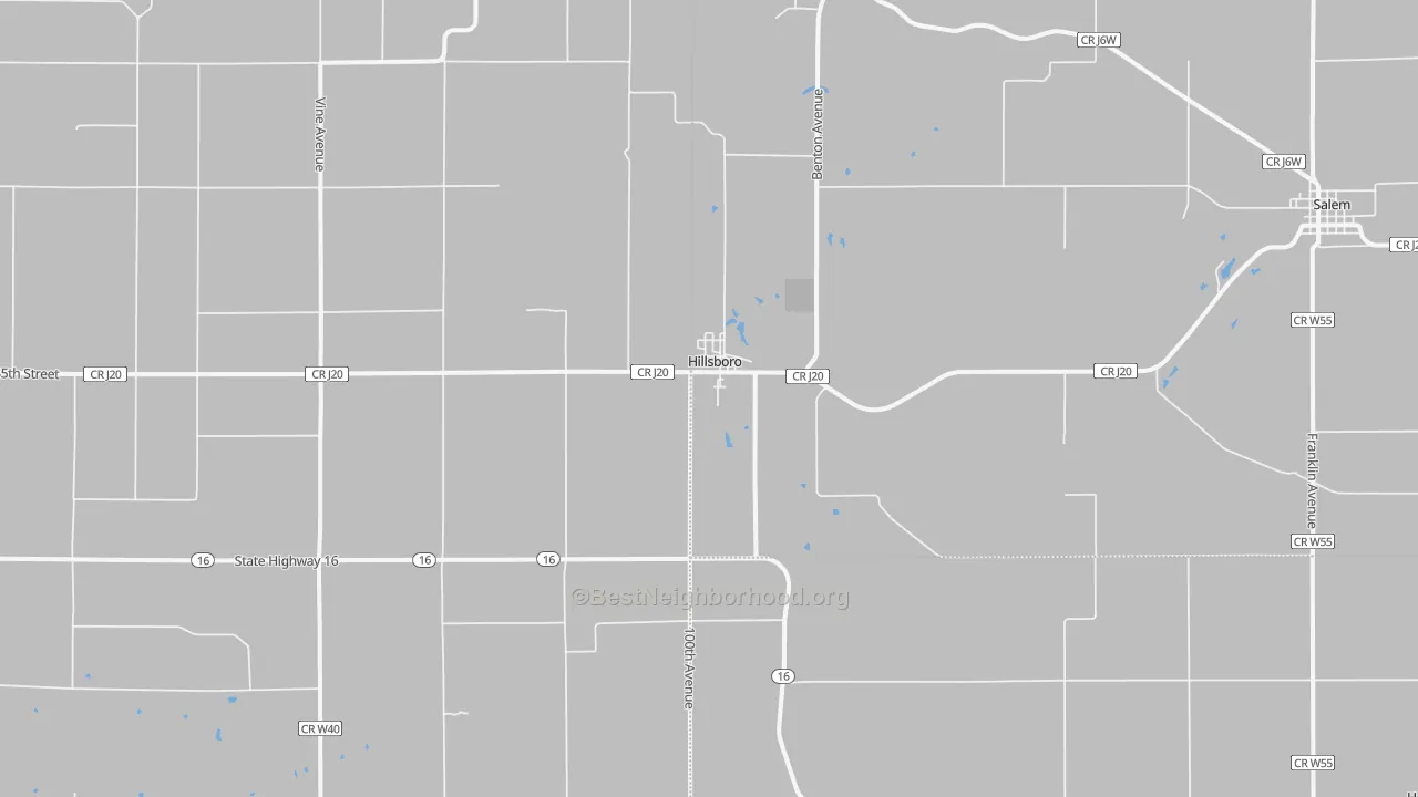 Transit Grade map of Hillsboro, IA