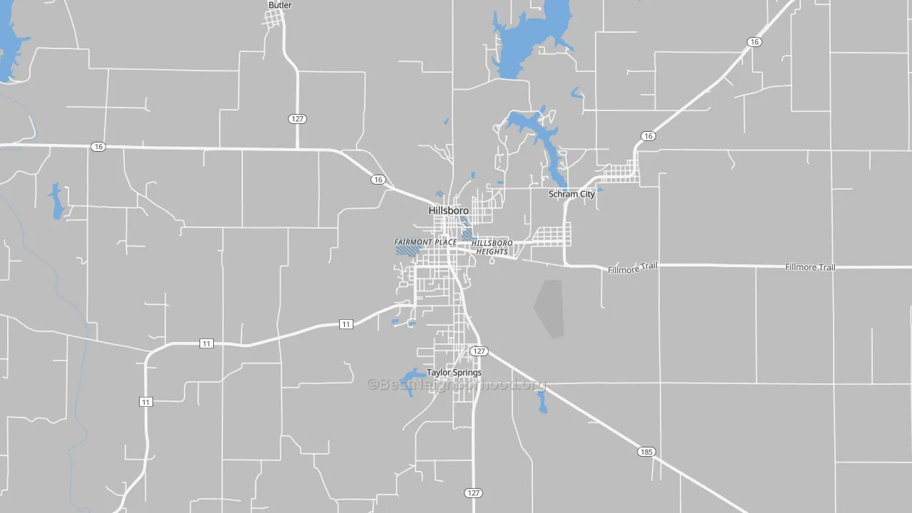 Transit Grade map of Hillsboro, IL