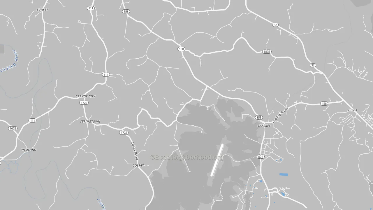 Transit Grade map of Hillsboro, KY