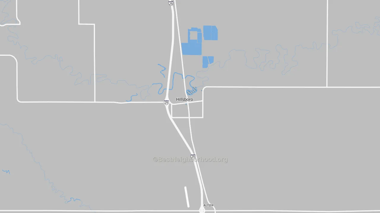 Transit Grade map of Hillsboro, ND
