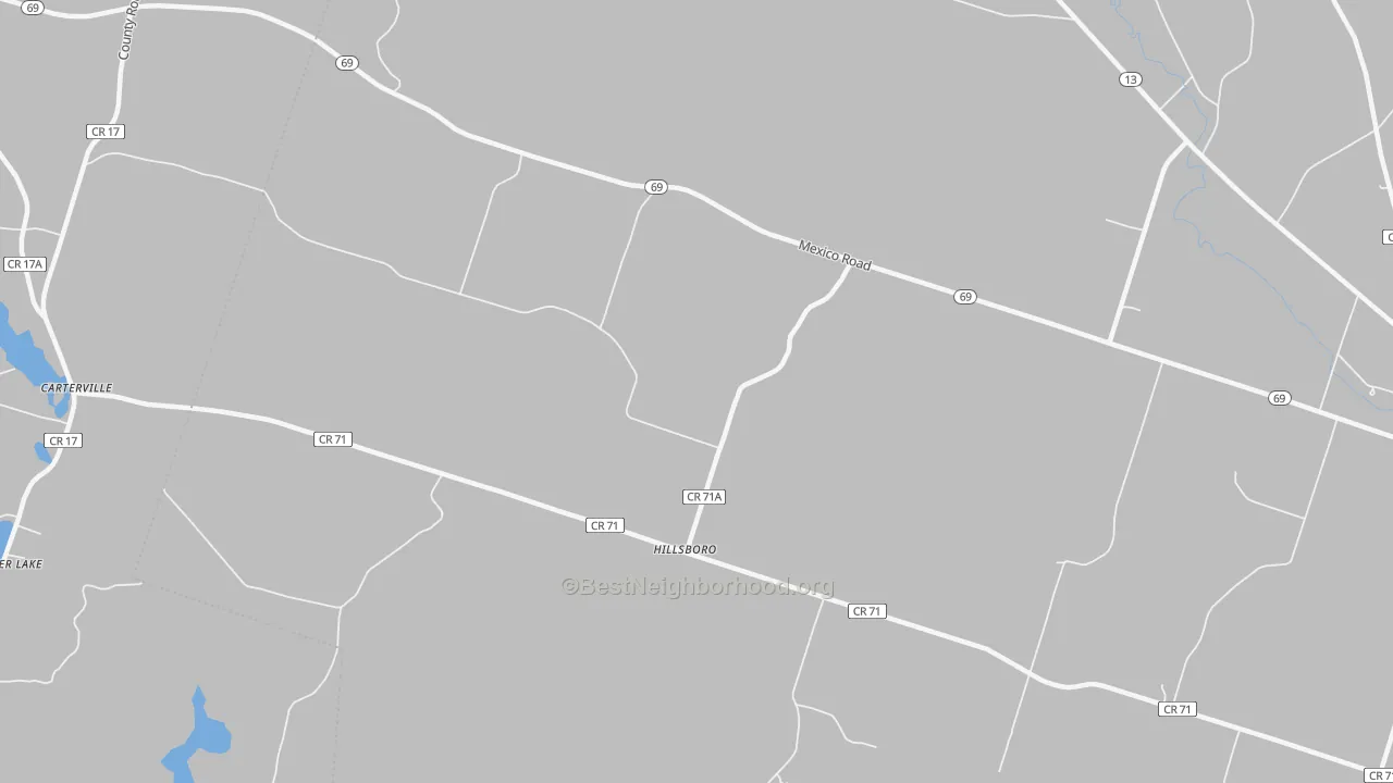 Transit Grade map of Hillsboro, NY