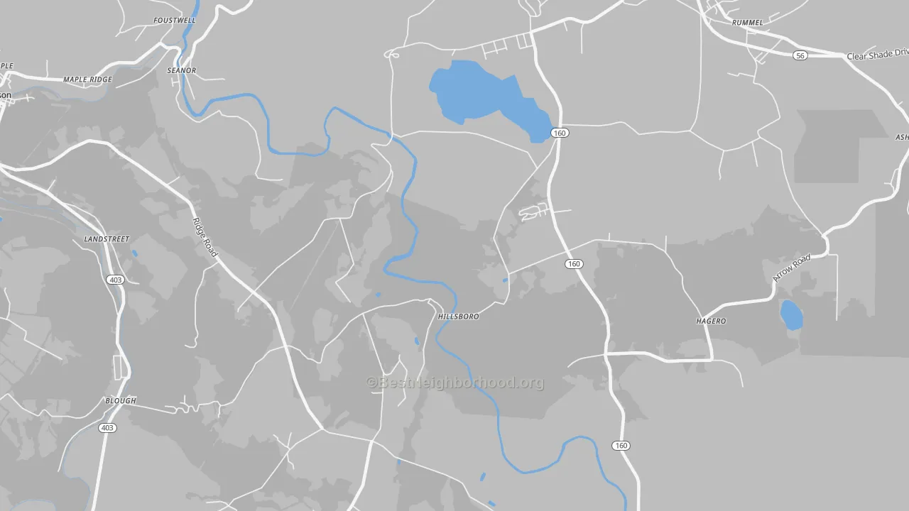 Transit Grade map of Hillsboro, PA