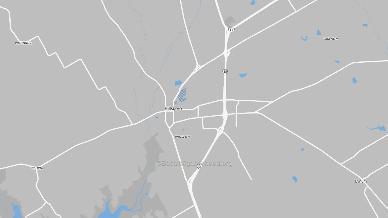 Transit Grade map of Hillsboro, TX