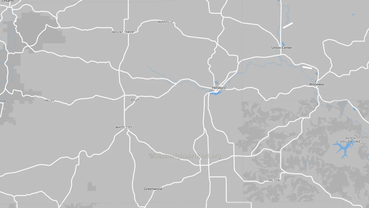 Transit Grade map of Hillsboro, WI
