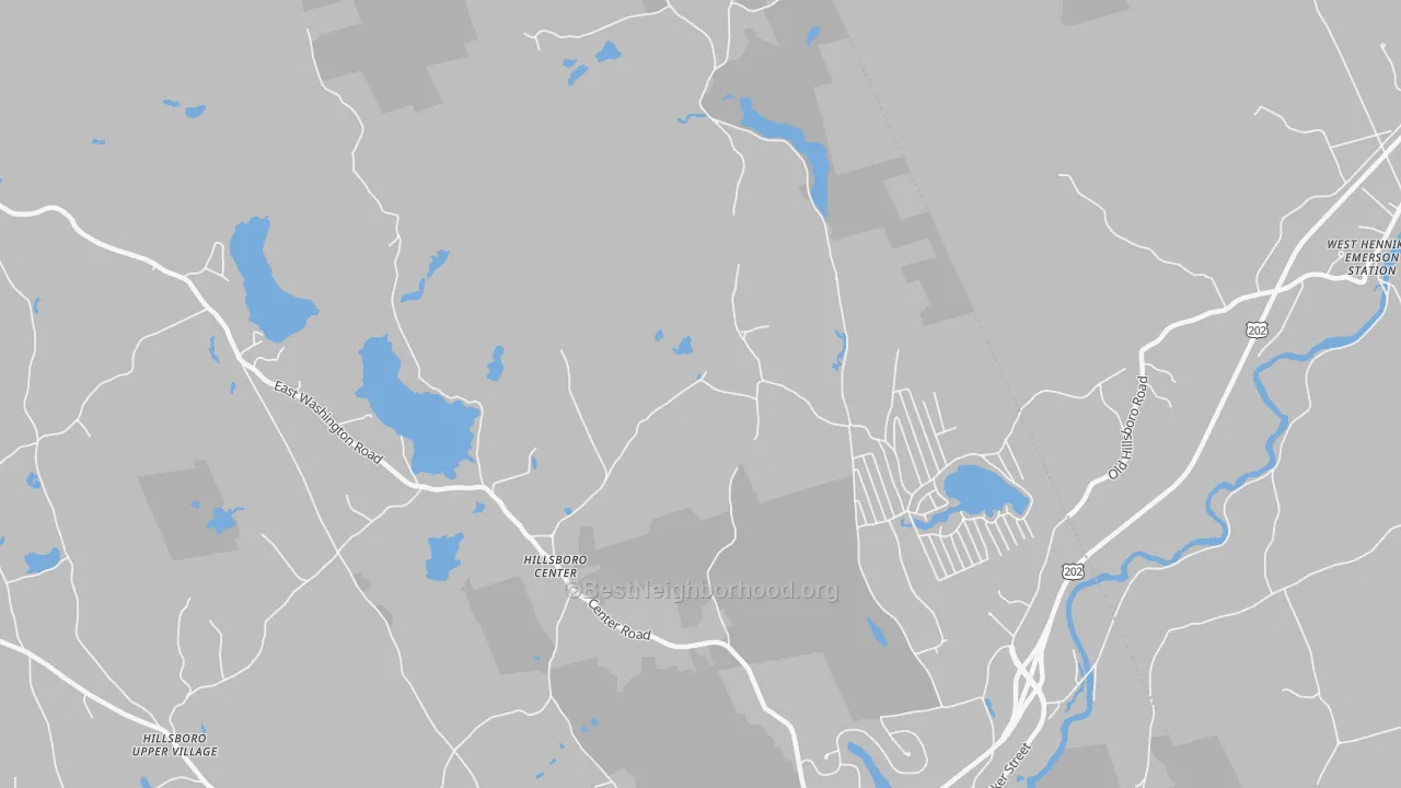 Transit Grade map of Hillsborough Center, NH