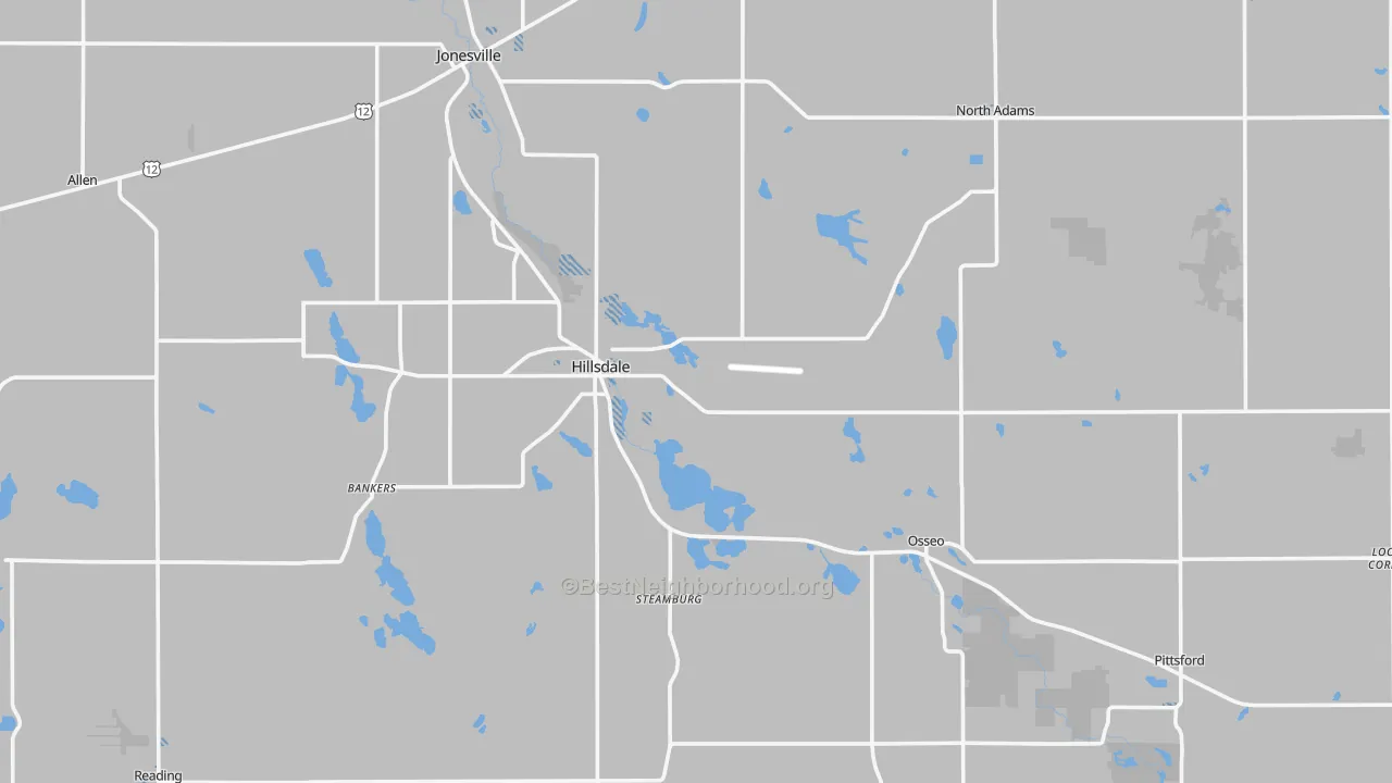 Transit Grade map of Hillsdale County, MI