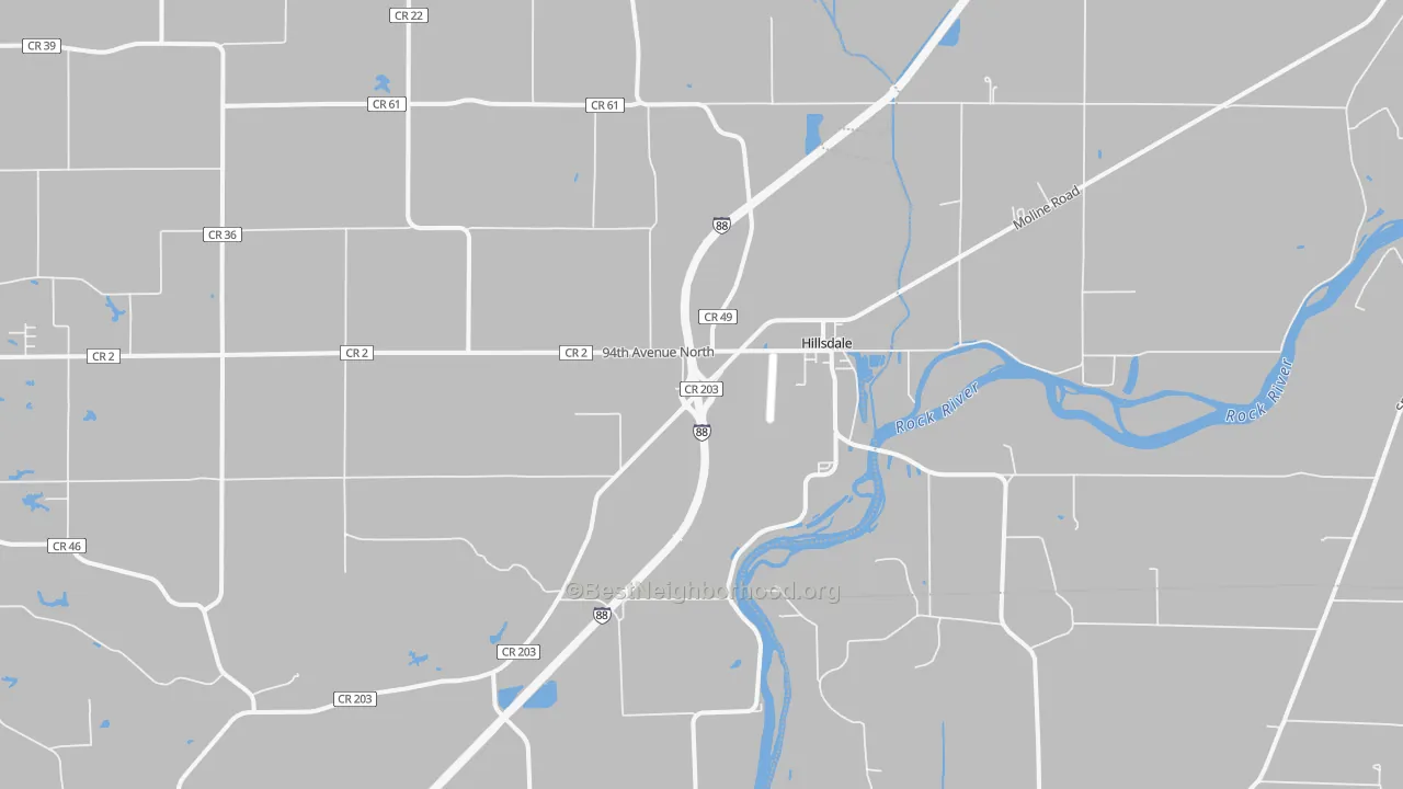 Transit Grade map of Hillsdale, IL