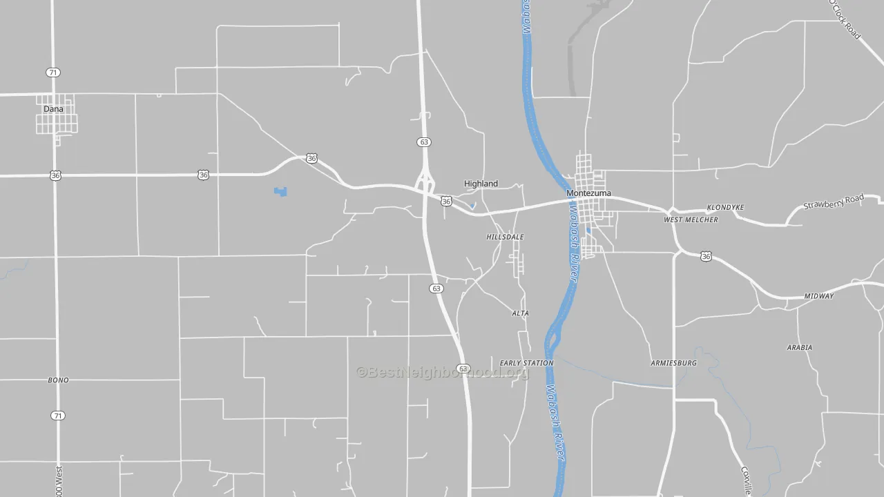 Transit Grade map of Hillsdale, IN
