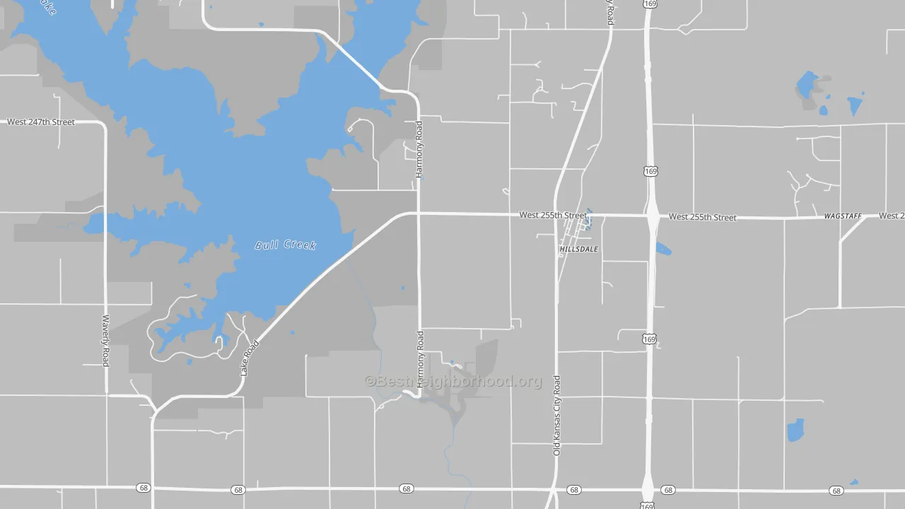 Transit Grade map of Hillsdale, KS
