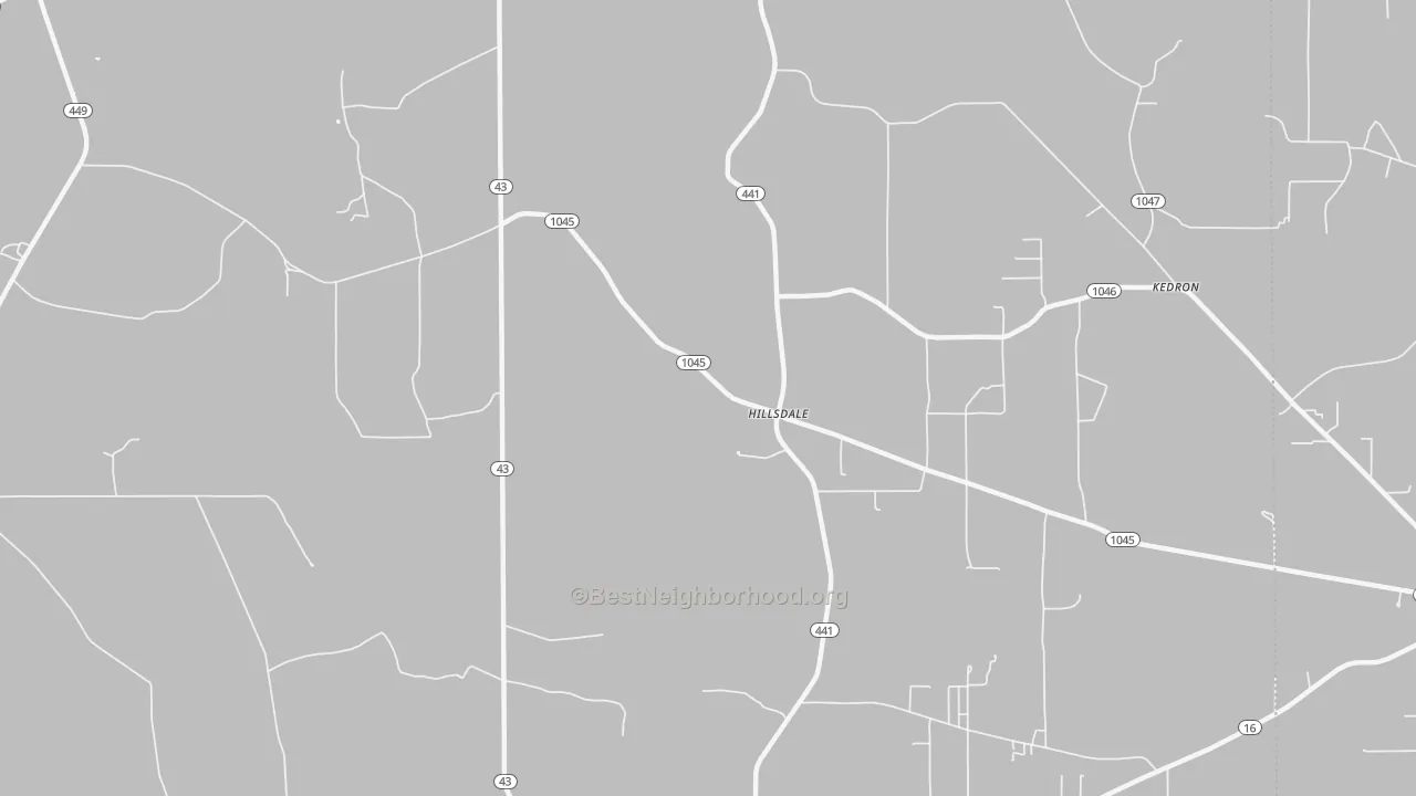 Transit Grade map of Hillsdale, LA
