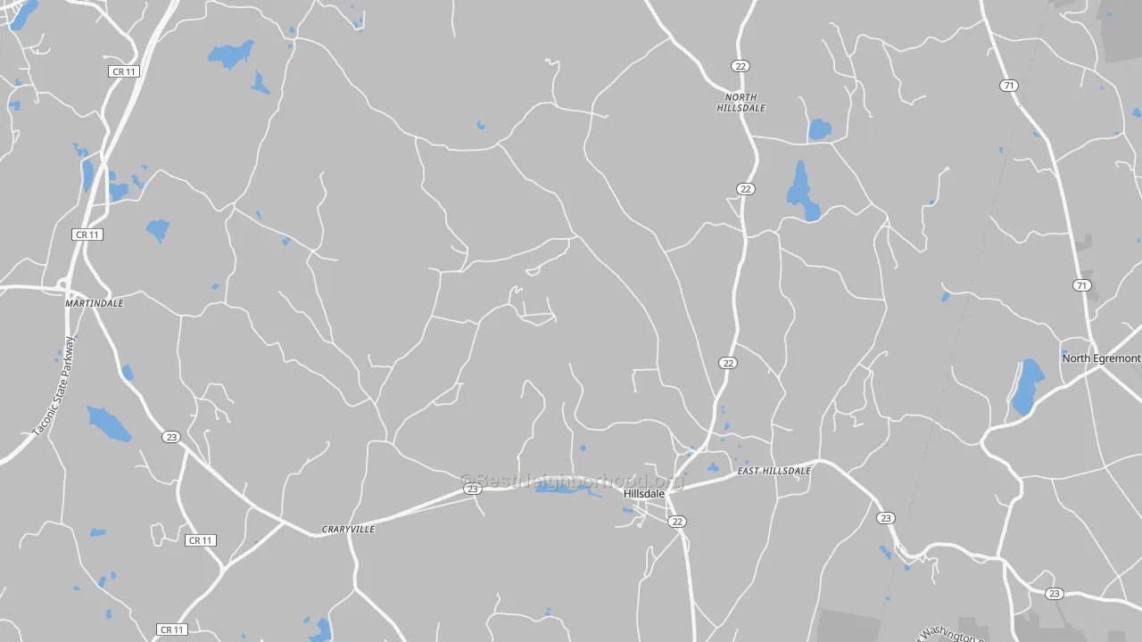 Transit Grade map of Hillsdale, NY