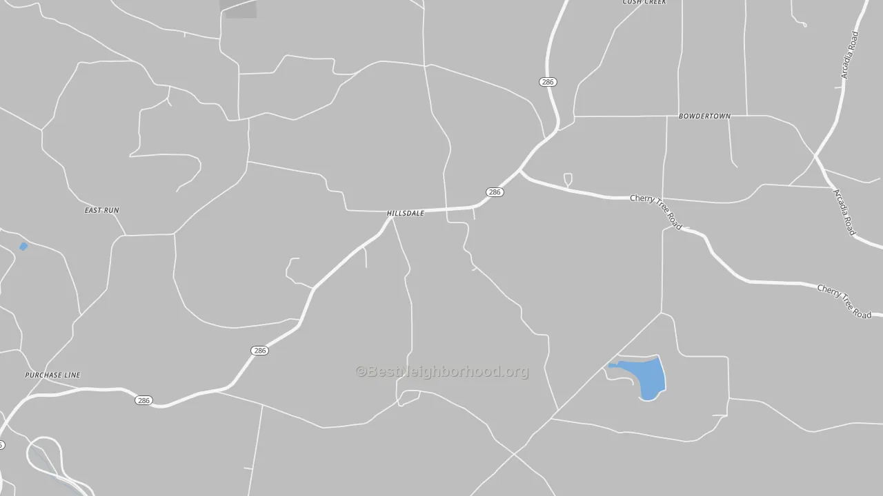 Transit Grade map of Hillsdale, PA