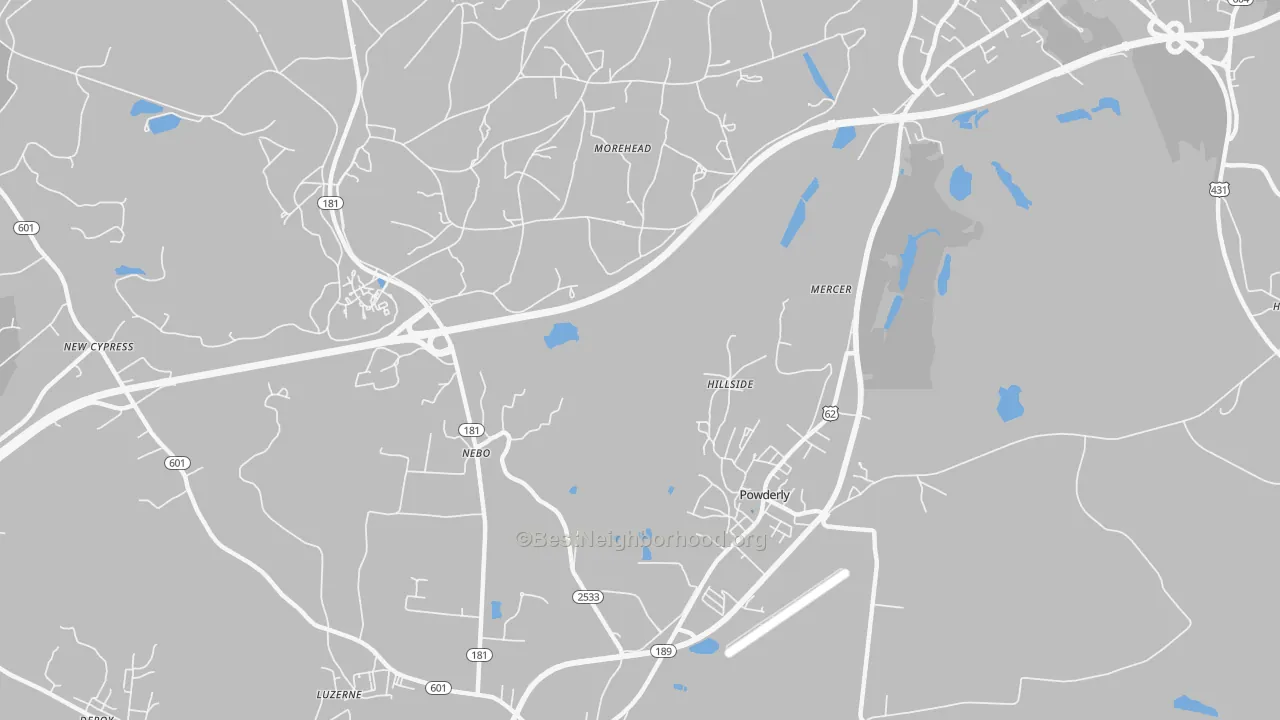 Transit Grade map of Hillside, KY