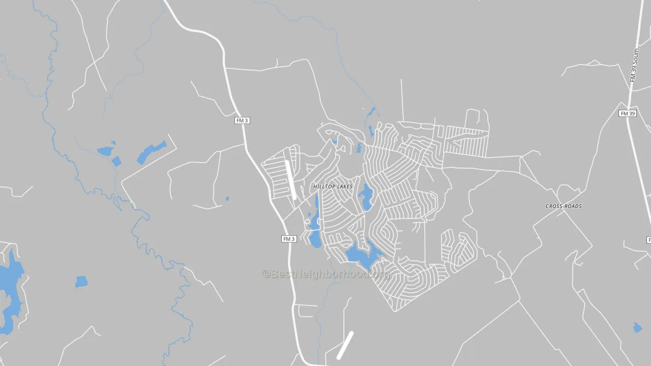 Transit Grade map of Hilltop Lakes, TX