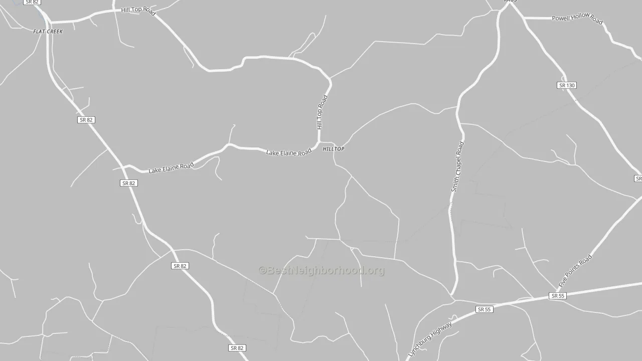 Transit Grade map of Hilltop, TN