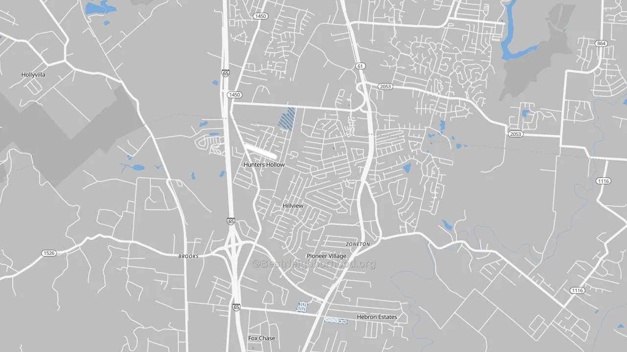 Transit Grade map of Hillview, KY