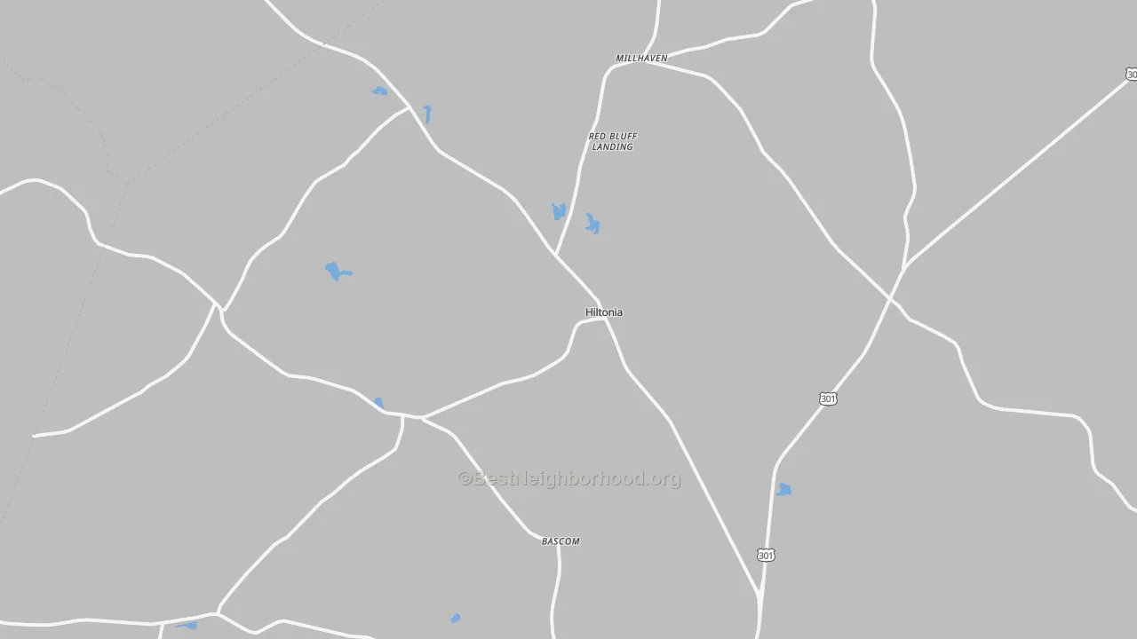 Transit Grade map of Hiltonia, GA