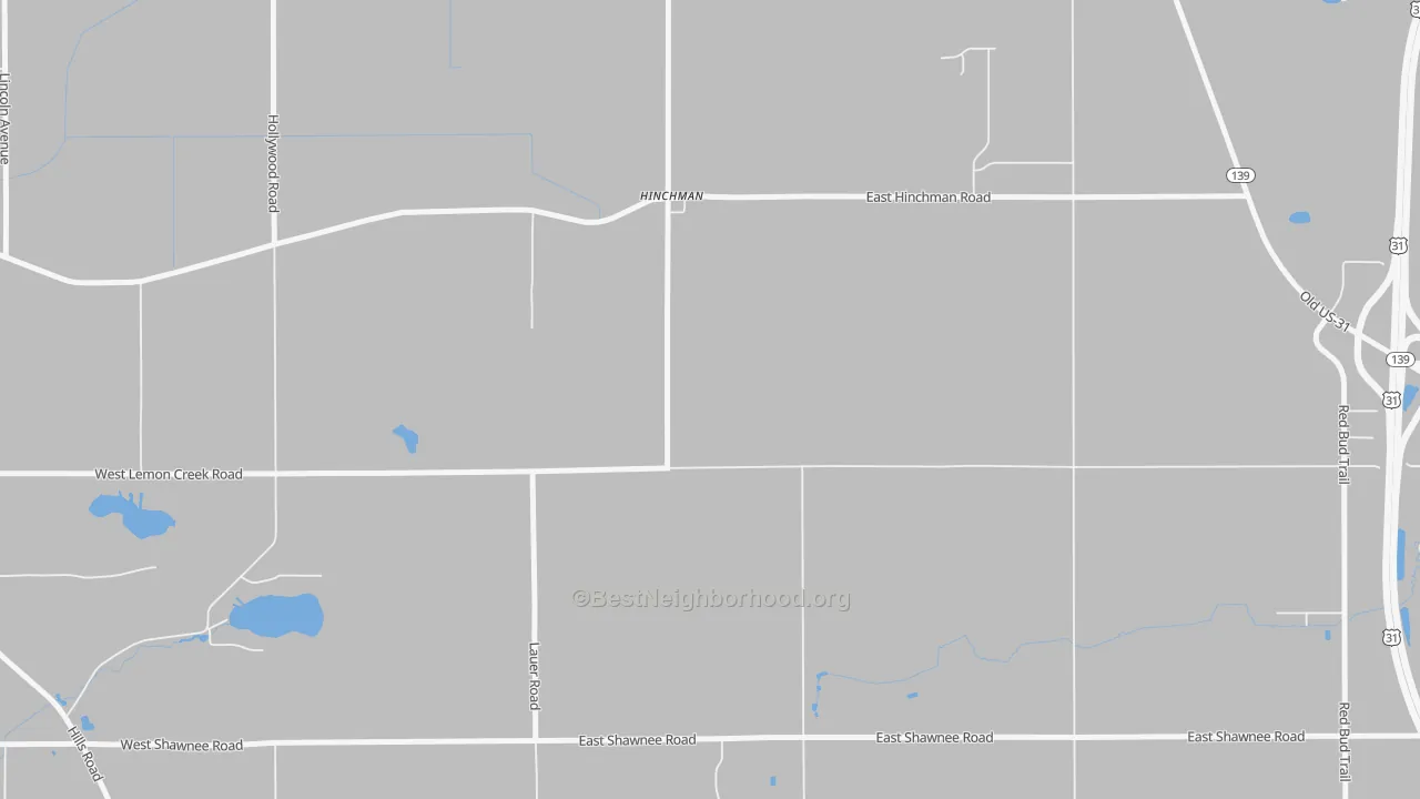 Transit Grade map of Hinchman, MI