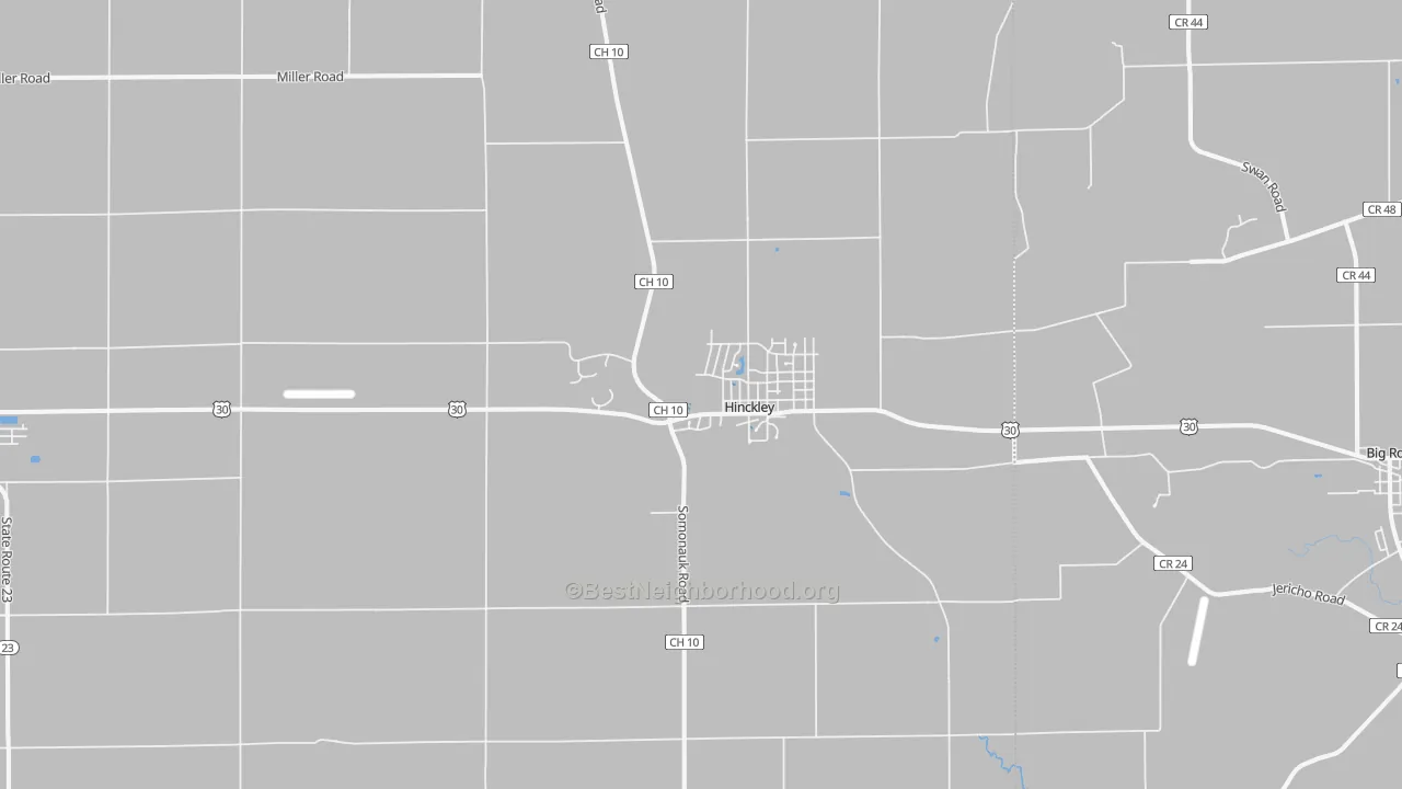 Transit Grade map of Hinckley, IL