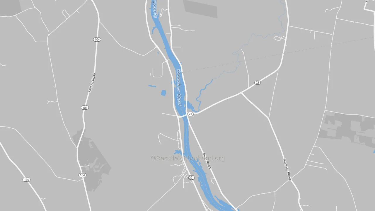 Transit Grade map of Hinckley, ME