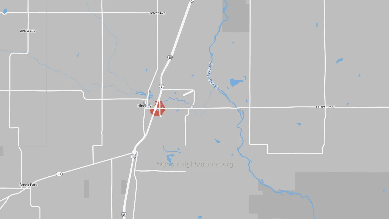 Transit Grade map of Hinckley, MN