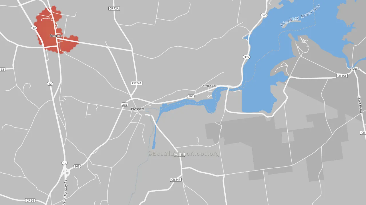 Transit Grade map of Hinckley, NY