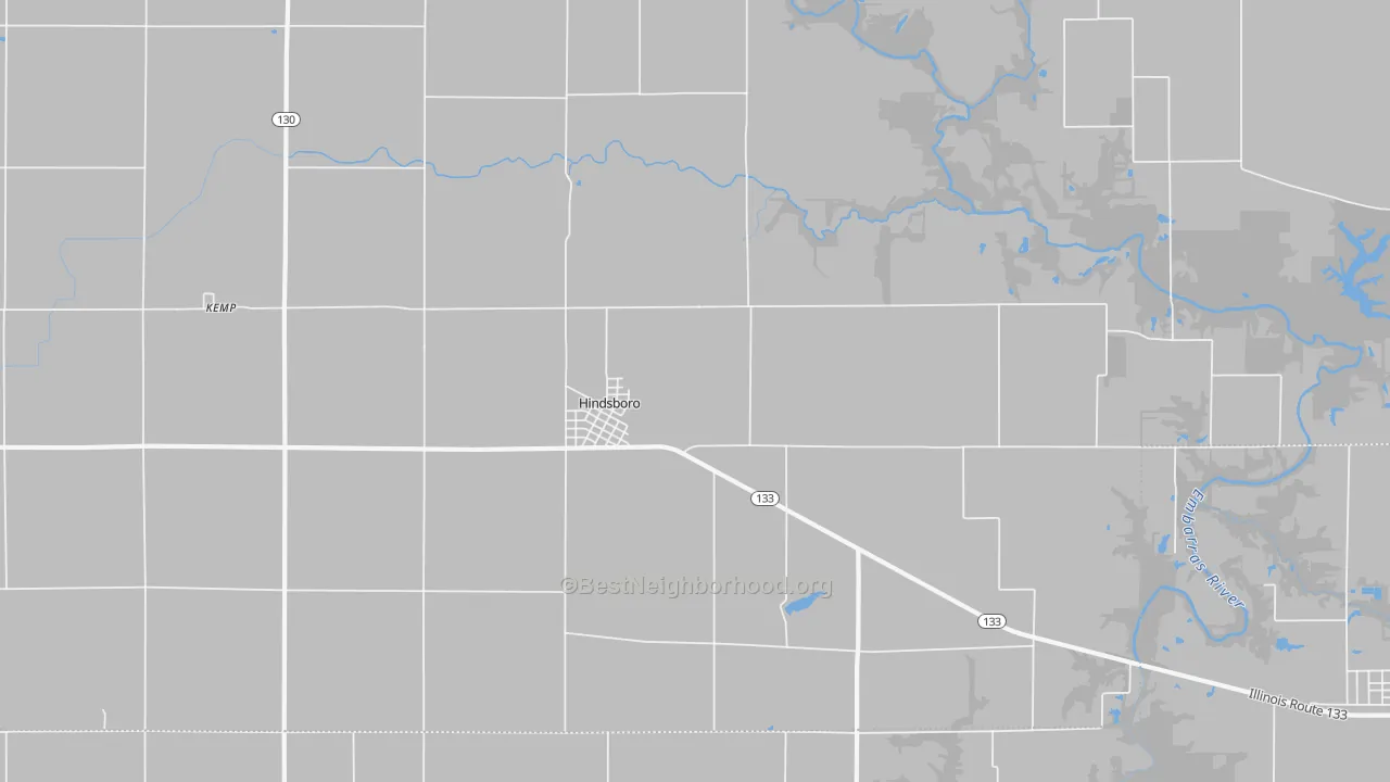 Transit Grade map of Hindsboro, IL