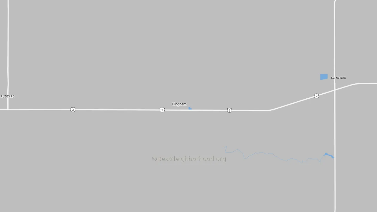 Transit Grade map of Hingham, MT