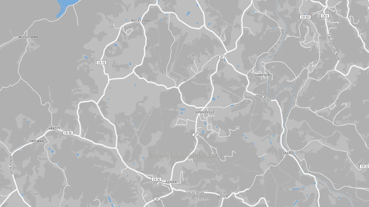 Transit Grade map of Hinkleville, WV