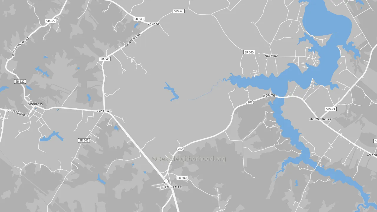 Transit Grade map of Hinnom, VA
