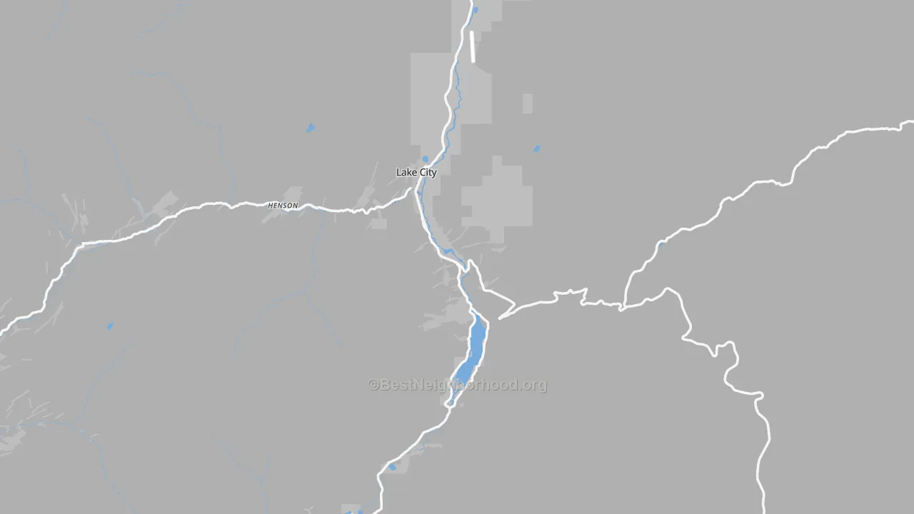 Transit Grade map of Hinsdale County, CO