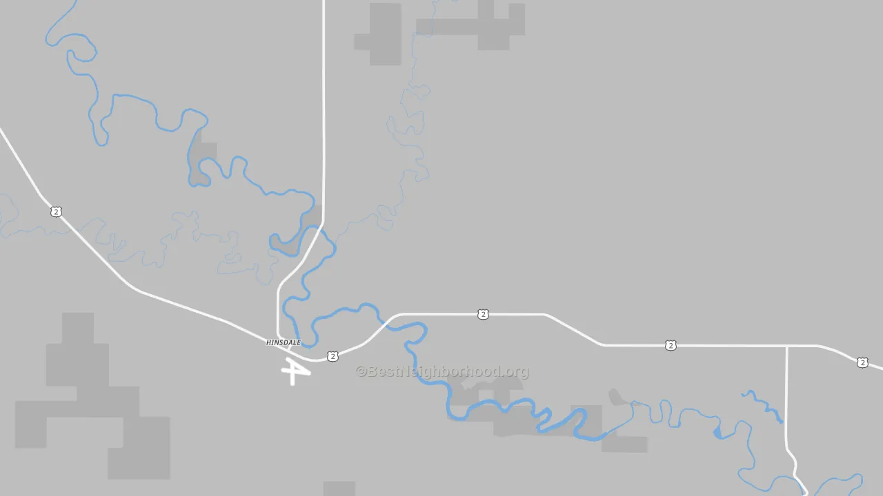 Transit Grade map of Hinsdale, MT