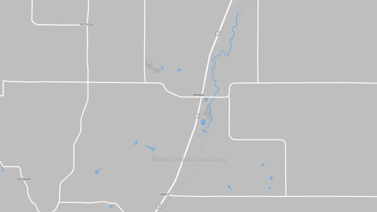 Transit Grade map of Hinton, IA