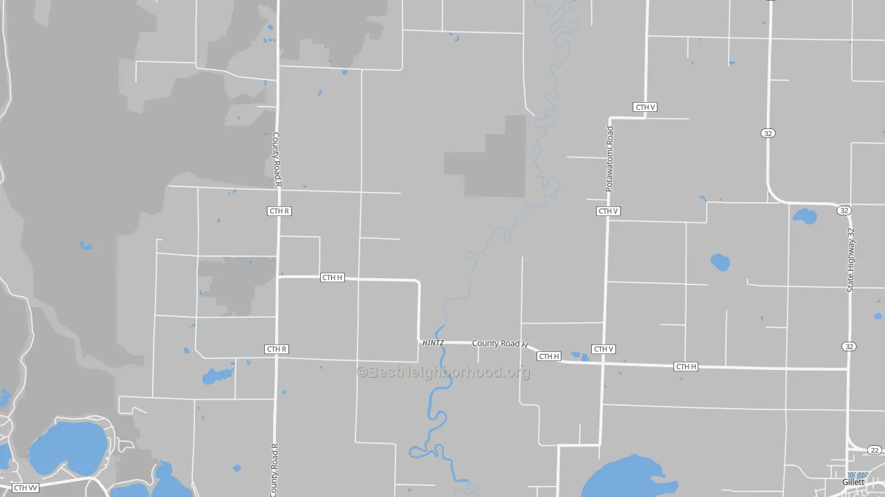 Transit Grade map of Hintz, WI