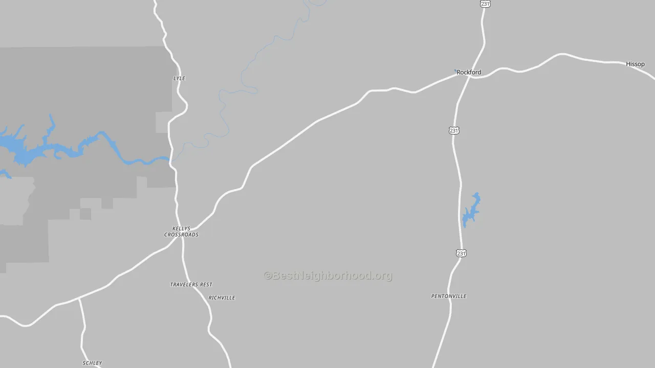 Transit Grade map of Hissop, AL